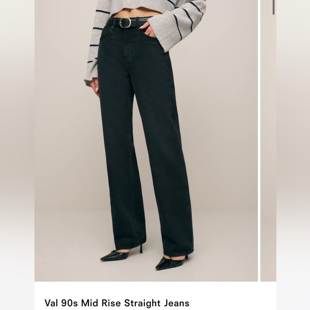 REFORMATION Val 90s Mid Rise Straight Jeans in Vana Size 26 NWT